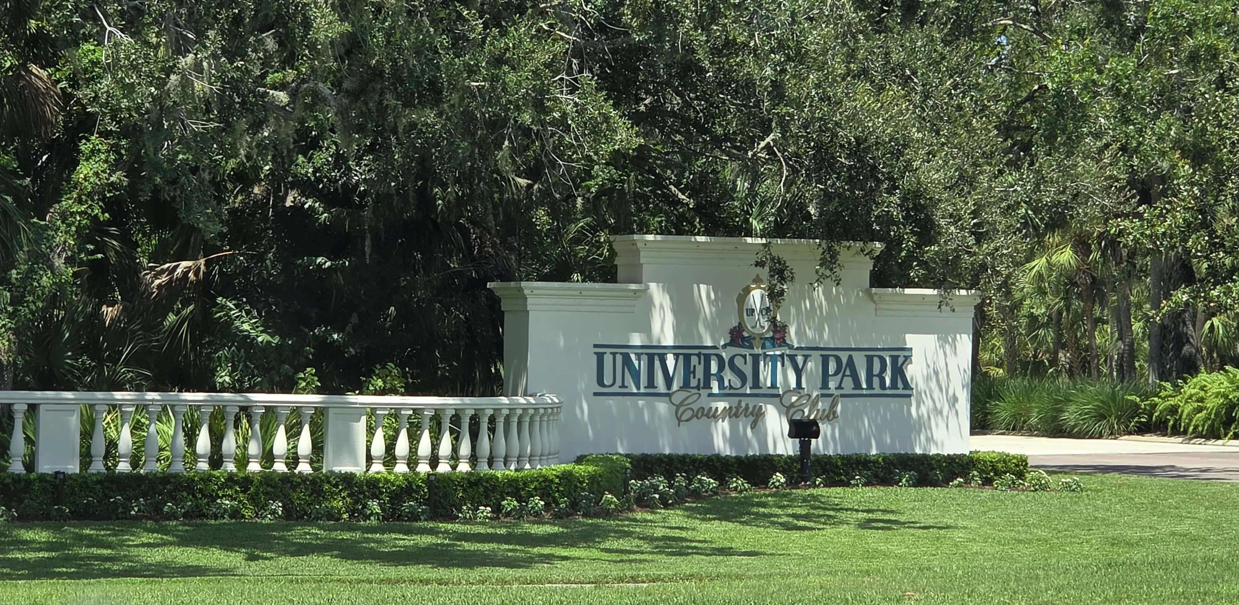 University Park Country Club Entrance Sign in Sarasota